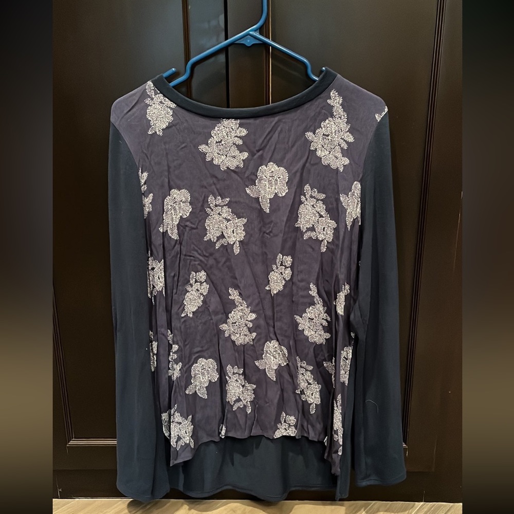 Kaileigh Krystyn Mixed Material Top